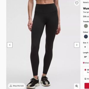 2 Pairs Lululemon High-Rise Leggings - size 16